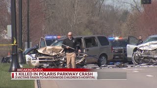 Person dead, children hurt in crash near Polaris Fashion Place