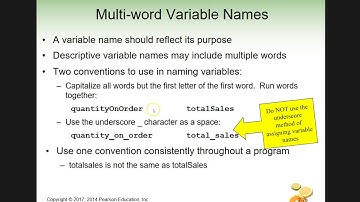 C++ Chapter 2, Section 2.5 Identifiers - Gaddis