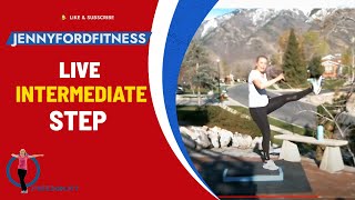Famous Step Aerobic Workout w/Jenny Ford | Live | Basic-Intermediate Level | Beat COVID19 | At-Home Fitness Wealth