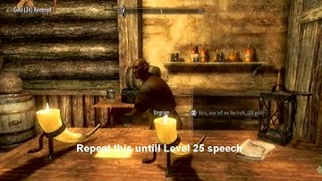 Skyrim - lvl 100 speech in 30 mins