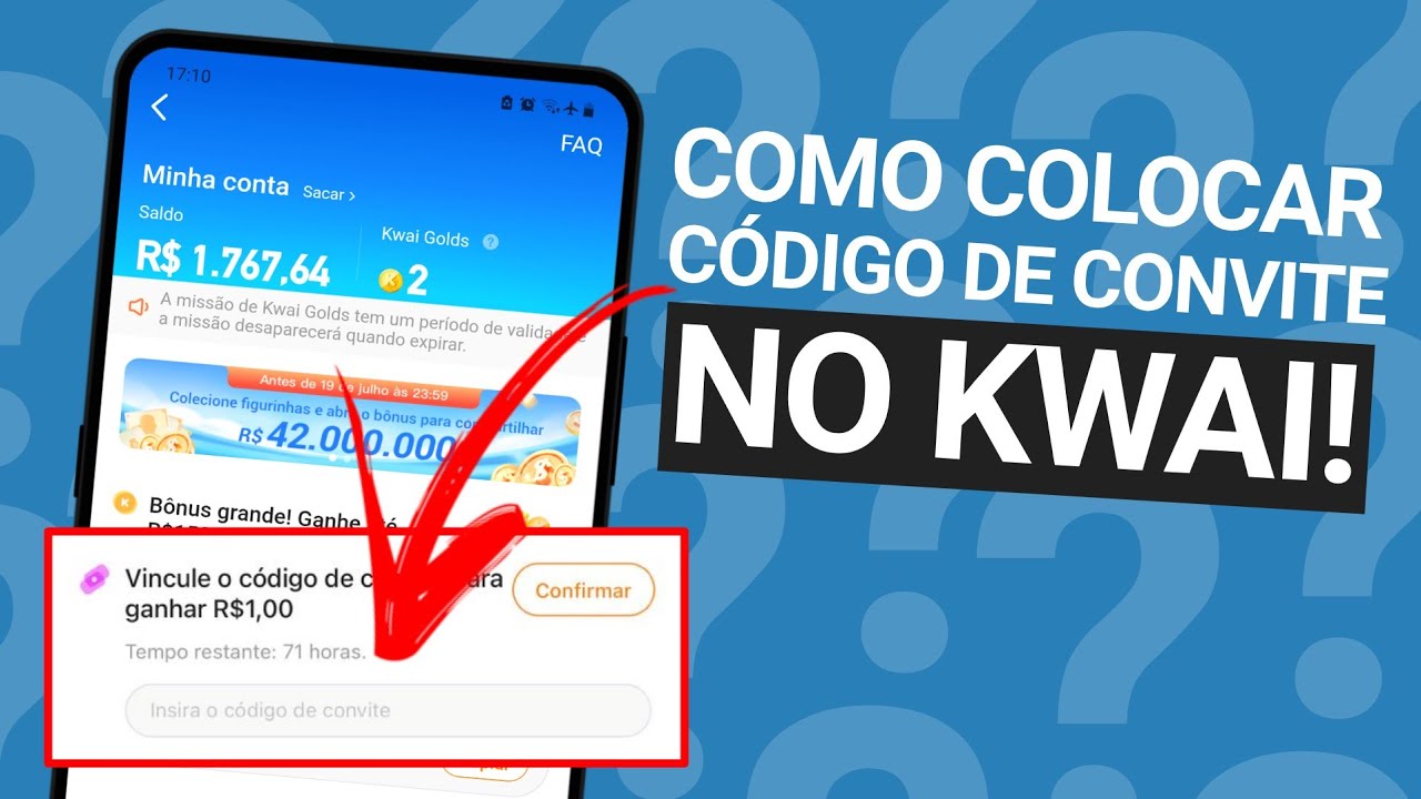 COMO VINCULAR CODIGO KWAI ONDE COLOCAR O C DIGO DE CONVITE NO KWAI 