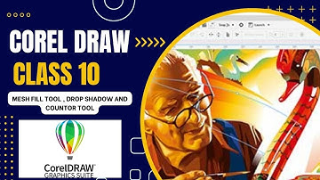 Corel Draw Training - Class 10 - Mesh Fill , Drop Shadow , Countor Tool etc..(Corel Draw) Urdu/Hindi