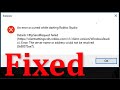How To Fix Roblox -An Error Occurred While Starting Roblox Studio Error Windows 10/8/7