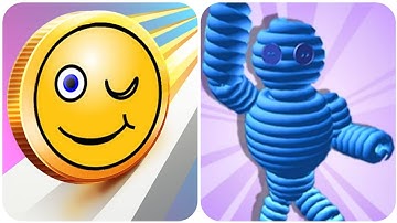 Coin rush 3D Vs rope Man 3D Who Will Reach Level 100 First?  Levels Big New Update Max Walkthrough