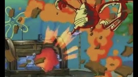 spongebob characters exploding for no reason but with the deltarune explosion sound badly edited in