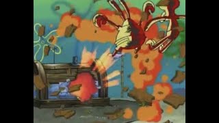 spongebob characters exploding for no reason but with the deltarune explosion sound badly edited in