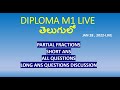 DIPLOMA M1 MATHS || LIVE IN TELUGU || DIPLOMA M1 IMPORTANT QUESTIONS FOR SEM EXAM || STAR QUESTIONS