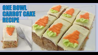 Easy one bowl carrot cake recipe | easter special