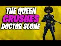 FORTNITE - THE QUEEN (GOLD CUBE) CRUSHES &amp; KILLS DOCTOR SLONE IN GAME (NPC)