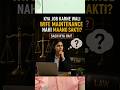 Maintenance for working women #law #knowledge #education #women #awareness
