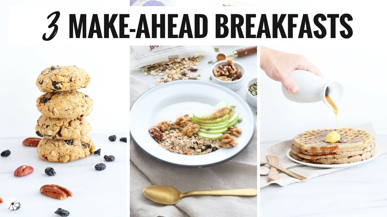 3 Easy, Healthy Make Ahead Breakfasts | Gluten-Free, Vegan | HealthyGroceryGirl.com