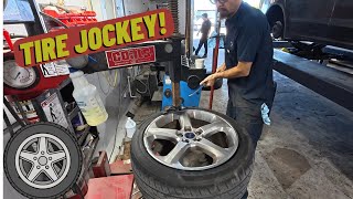 Broke the Bead Mechanic Slings Some Tires Today