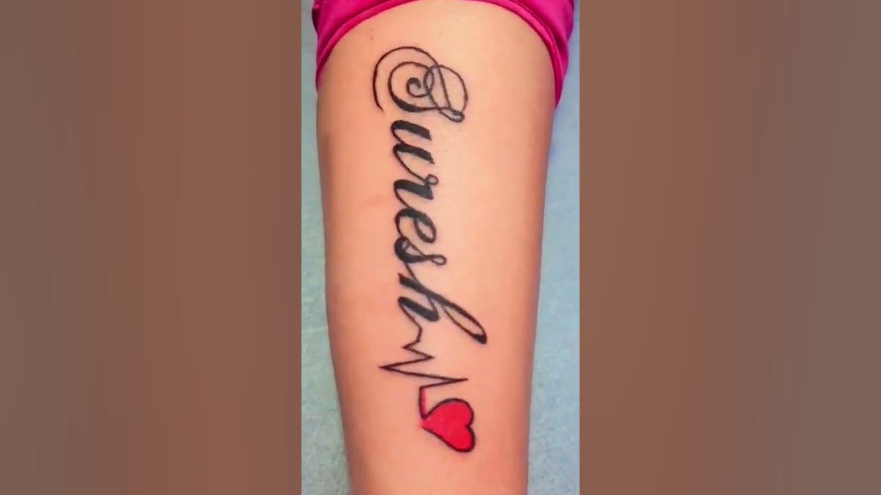 Beautiful suresh name tattoo phone hand design # short # video ...