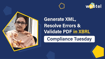 How to Generate XML, Resolve Errors, Validate PDF in XBRL