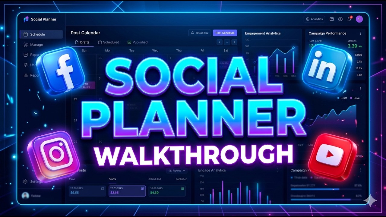 Social Planner Full Demo in Hindi | Business का Social Media एक ही जगह से Manage करें | GrowSnap AI