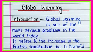 Essay on Global Warming in English | Global Warming essay writing | Global Warming paragraph 