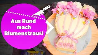 Torte zerschnitten... Das Ergebnis ist Wahnsinn! 💐 Einfache Muttertagstorte selber machen!