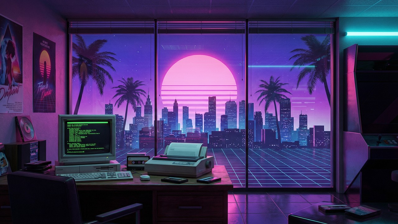 Terminal 1987 — 24/7 Synthwave Coding Radio
