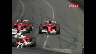 F1 – Michael Schumacher overtakes Rubens Barrichello on the last lap – Monaco 2005