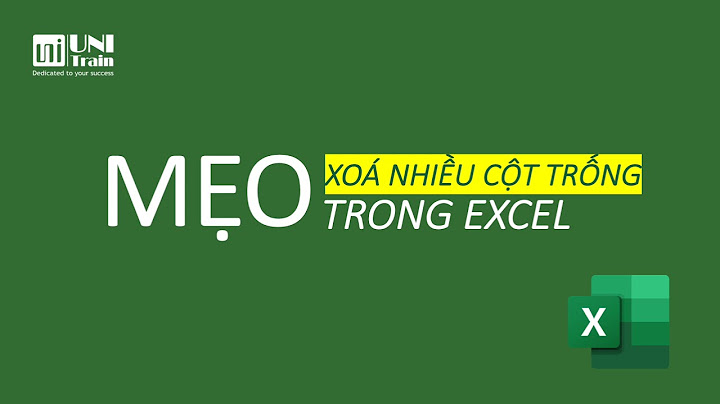 Cách xóa nhiều cột thay thế trong Excel