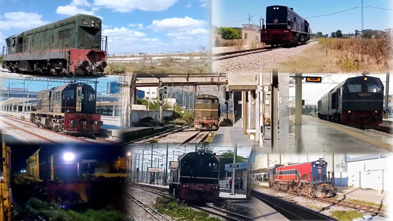 LIGHT ENGINES LOCOMOTIVES TUNISIA🚂🚆🇹🇳قاطرات تونسية
