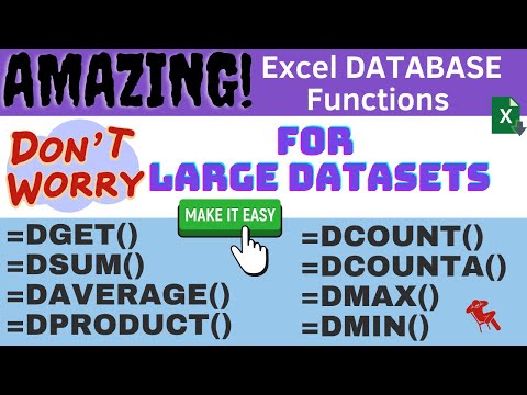 Amazing Excel Database Functions | Excel Tips and Tricks