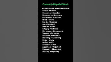 Learn Commonly Misspelled Words To Never Make Spelling Mistakes Again