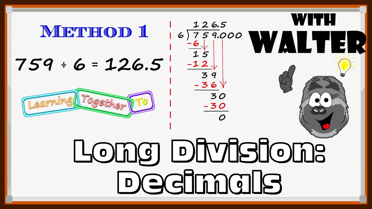 Long Division (Method 1): Decimals in the Answer, explained clearly. # ...