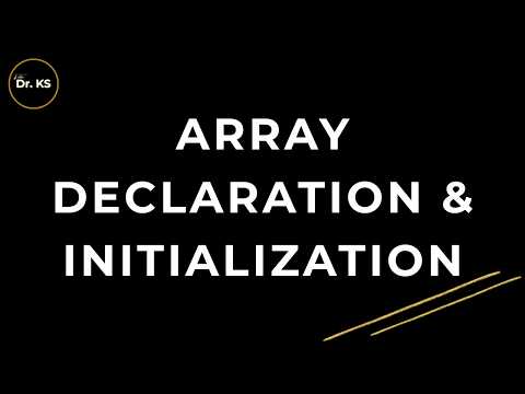 Array Declaration and Initialization in C Programming