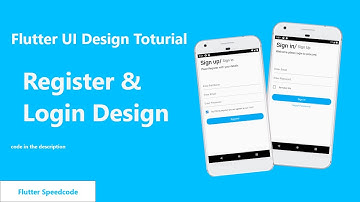 Flutter UI Design -  Register & Login Design | flutter speed code