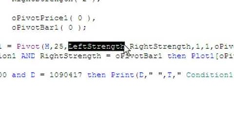 Tutorial 21 | Using the Tradestation Pivot Function