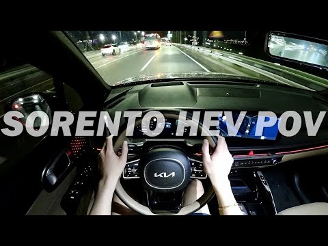 2024 기아 쏘렌토 하이브리드 야간 주행, KIA SORENTO Hybrid POV Night Drive
