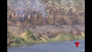 Se registran Incendios a lo largo del Rio Colorado en Yuma