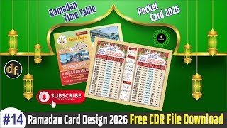 Ramadan Card Design 2026 in CorelDRAW | Free CDR File Download | Islamic Design #shorts #trending