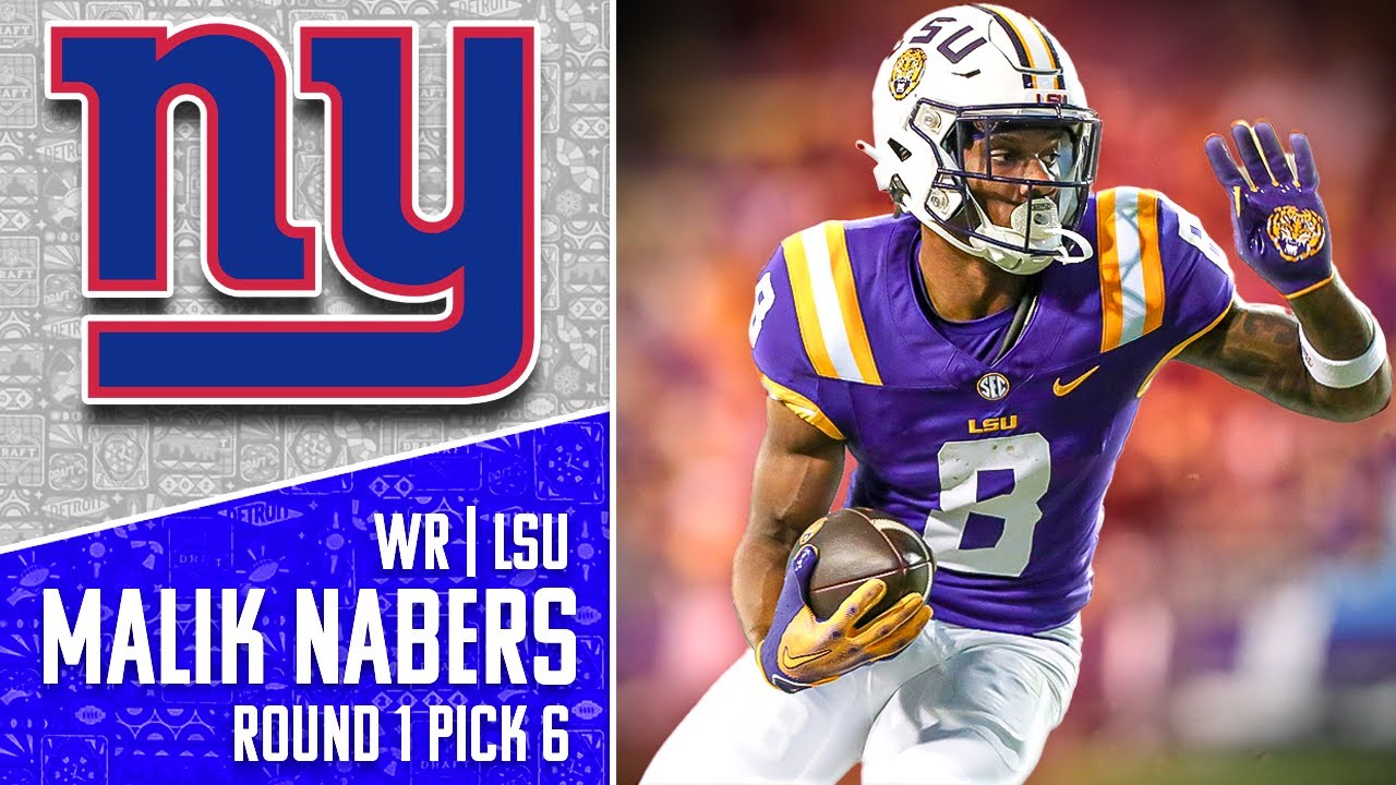 New York Giants Fan Reacts to Malik Nabers 2024 NFL Draft Pick