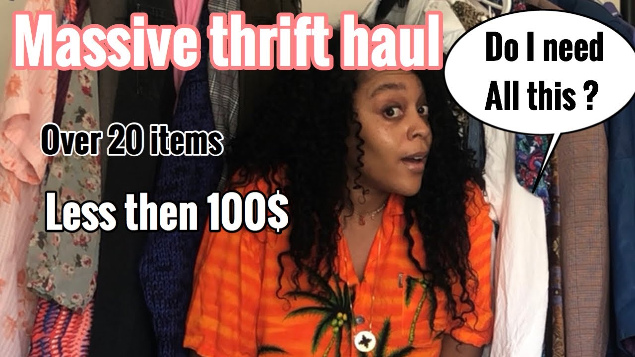 MASSIVE THRIFT HAUL AND TRY- ON // the most I’ve ever thrifted