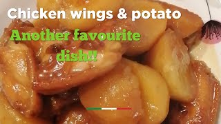 Chicken wings with potato