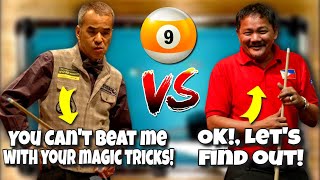 Takeshi Okumura was amazed with the tremendous skills of Efren Reyes in Cue Ball Control