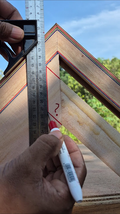 Solution for measuring the angle of various sizes of wood #shortvideo #carpenter