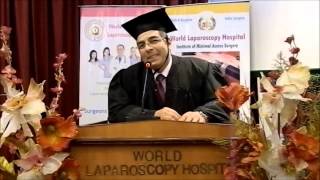 Dr. Alaa Eldin Mohamed Zaki Sedik is giving the feedback about the World Laparoscopy Hospital