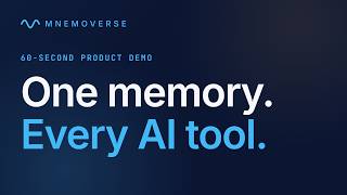 How do you give AI agents persistent memory Mnemoverse 60 second demo (Claude, Cursor, ChatGPT)