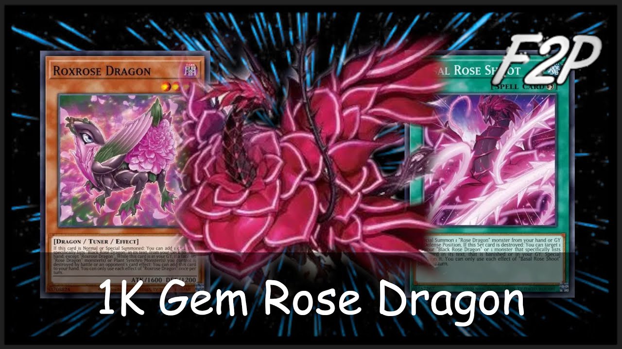 1K GEMS ONLY F2P Rose Dragon Deck [YuGiOh! Duel Links] YouTube