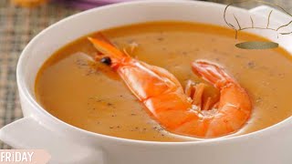 Soup prepared with shrimp shells, the way of major restaurants شربة قشور الجمبري