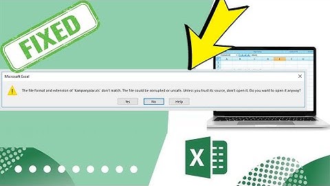 (100% Fixed) Solve Excel Error "The File Format And Extension Of Don