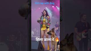 A dynamic stage show with her doggy#stage video#funny video#comedy shorts#viral Short#indian video.