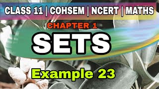 Famous Example 23 | Sets | Chapter 1 | Class 11 | Maths | cohsem | ncert | cbse Profile