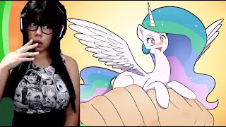 SI MY LITTLE PONY FUERA EN NUESTRA REALIDAD! Reacciono a My Tiny Celestia