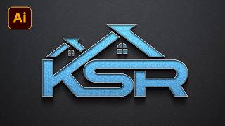 Logo Design : How to Design a Modern Minimalist Construction Logo Design In Adobe Illustrator screenshot 5