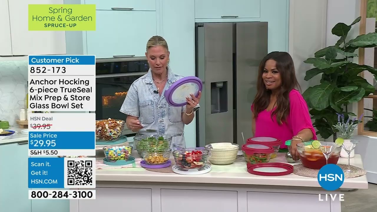 Anchor Hocking 6piece TrueSeal Mix, Prep   Store Glass B...