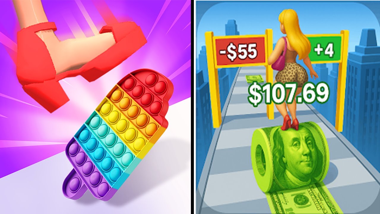 ASMR Tippy Toe vs Money Roller | Max Levels Completed!